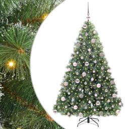 Berkfield Home Realistic Artificial Christmas Tree with 300 LEDs Green 180 cm PE - thumbnail 3