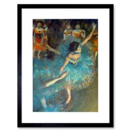 "Artery8 Edgar Degas Dancer Old Master Bedroom Home Decor 12x16"" Framed Art in Blue - Size: W12"" x H16""" - thumbnail 1