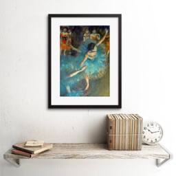 "Artery8 Edgar Degas Dancer Old Master Bedroom Home Decor 12x16"" Framed Art in Blue - Size: W12"" x H16""" - thumbnail 2