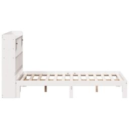 Berkfield Home Bookcase Bed without Mattress White 140x200cm Solid Wood Pine - Size: 140x200 cm - thumbnail 5