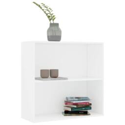 Berkfield Home 2-Tier Book Cabinet White 80x30x76.5 cm Engineered Wood - thumbnail 3