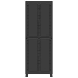 Berkfield Home Plastic Cabinet 65x45x181 cm in Grey - Size: 65 x 45 x 181 cm - thumbnail 5
