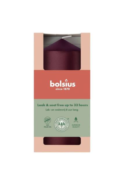 KDMD Metallic Red Bolsius Pillar Candle 120 x 58mm 2 Pack - image 1