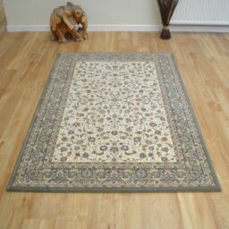 The Rug Shop UK Green Border Floral Traditional Easy To Clean Area Rug - Size: 160 cm x 230 cm - thumbnail 1