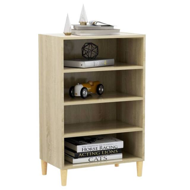 Berkfield Home Sideboard Sonoma Oak 57x35x90 cm Engineered Wood in Light Beige - Size: 57 x 35 x 90 cm - image 1