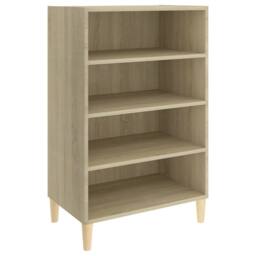 Berkfield Home Sideboard Sonoma Oak 57x35x90 cm Engineered Wood in Light Beige - Size: 57 x 35 x 90 cm - thumbnail 3