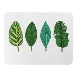Benjamin Tate Design Four Leaves Designer Blanket in Natural - Size: 120 cm x 150 cm - thumbnail 1