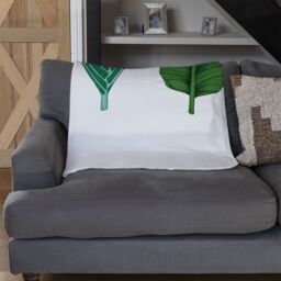 Benjamin Tate Design Four Leaves Designer Blanket in Natural - Size: 120 cm x 150 cm - thumbnail 2