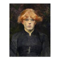 Artery8 Toulouse Lautrec Framed Wall Art Print Portrait of Carmen Gaudin in Grey - Size: A4 - thumbnail 3