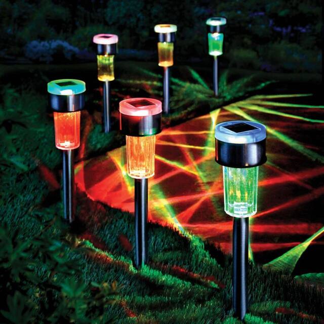 Gainsborough 6-Pack Colour Changing Solar Stake Lights for Garden - image 1