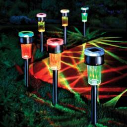 Gainsborough 6-Pack Colour Changing Solar Stake Lights for Garden