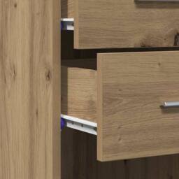 Berkfield Home Highboard Artisan Oak 30x42, 5x185 cm Engineered Wood in Brown - thumbnail 9