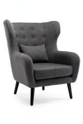 More4Homes Winslow Wing Back Fabric Occasional Button Back Modern Accent Armchair in Grey - thumbnail 2