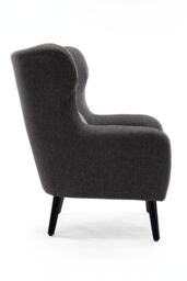 More4Homes Winslow Wing Back Fabric Occasional Button Back Modern Accent Armchair in Grey - thumbnail 3