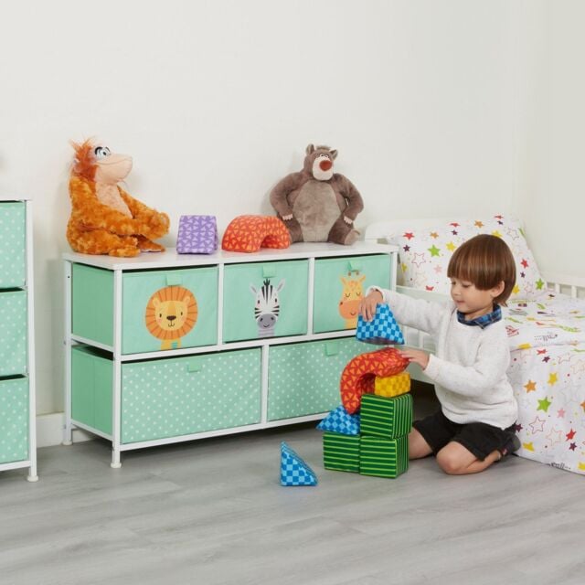 Liberty House Toys Jungle 5 Drawer Storage Chest in Pale Green - image 1