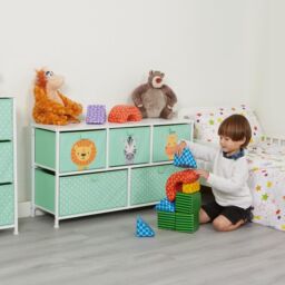 Liberty House Toys Jungle 5 Drawer Storage Chest in Pale Green - thumbnail 1