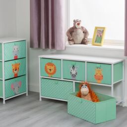 Liberty House Toys Jungle 5 Drawer Storage Chest in Pale Green - thumbnail 3