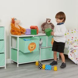 Liberty House Toys Jungle 5 Drawer Storage Chest in Pale Green - thumbnail 4