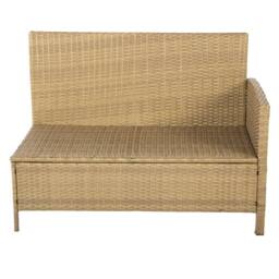 Home Garden Direct Thalia Rattan Corner 8 Seater Dining Set with Plywood Table - Brown Rattan Furniture Set - thumbnail 6