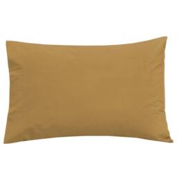 Smart Living Polycotton Bed Linen Luxury Fitted Bedsheet or Pillowcase Pair NonIron in Mustard - Size: Standard Pillow Case - thumbnail 1