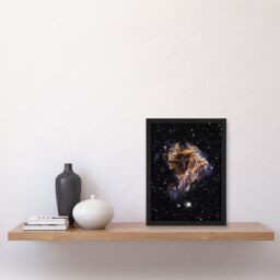Artery8 Hubble Space Telescope Image Colourful Sheets Of Debris From The Stellar Explosion Of N 49 DEM L 190 Supernova Remnant Art Print Framed - thumbnail 2
