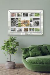 MirrorOutlet Vista All Glass Elegant Collage Picture Frame 107 x 76 CM in Silver - Size: 1 Pack - thumbnail 1
