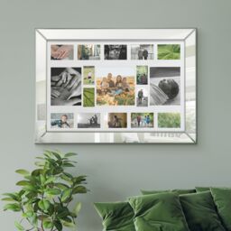 MirrorOutlet Vista All Glass Elegant Collage Picture Frame 107 x 76 CM in Silver - Size: 1 Pack - thumbnail 2