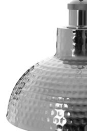 Orsina Hammered Effect Pendant Light With Silver Iron Shade, Ceiling Light With Champagne Metal Canopy, Pendant Lamp - thumbnail 3
