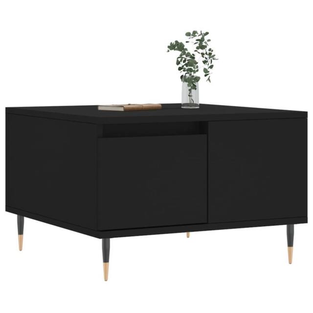 Berkfield Home Modern Coffee Table Black 55x55x36.5 cm Engineered Wood - image 1