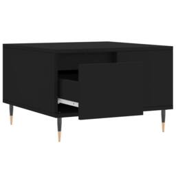 Berkfield Home Modern Coffee Table Black 55x55x36.5 cm Engineered Wood - thumbnail 6