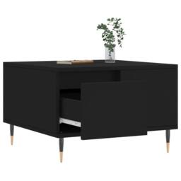 Berkfield Home Modern Coffee Table Black 55x55x36.5 cm Engineered Wood - thumbnail 4