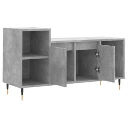 Berkfield Home TV Cabinet Concrete Grey 100x35x55 cm Engineered Wood - Size: 100 x 35 x 55 cm - thumbnail 6