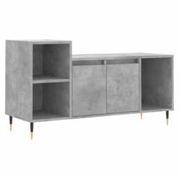 Berkfield Home TV Cabinet Concrete Grey 100x35x55 cm Engineered Wood - Size: 100 x 35 x 55 cm - thumbnail 3