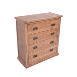 Cabinet Bits Tirolo 4 Drawer Chest of Drawers Bras Drop Handle in Brown - thumbnail 3