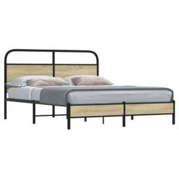 Berkfield Home Bed Frame Frame 150x200 cm King Size Sonoma Oak Wood in Brown - thumbnail 2