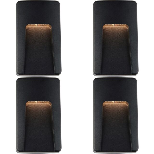 Loops 4 PACK Vertical Outdoor Pathway Guide Light - Indirect CCT LED - Black ABS - image 1