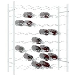 Berkfield Home Wine Rack for 48 Bottles White Metal - thumbnail 3
