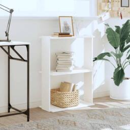 Berkfield Home Bookcase 3-Tier White 60x30x80 cm Engineered Wood - Size: 60 x 30 x 80 cm - thumbnail 3