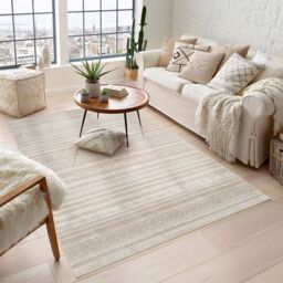 Desire Rugs Maia Washable Motif Traditional Area Rug Non-Slip Living Room Hallway in Beige - Size: 200 cm x 300 cm
