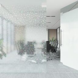 Berkfield Home Window Film Frosted 3D Rainbow Pattern 90x1000 cm PVC in Black - thumbnail 3