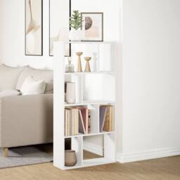Berkfield Home Bookcase White 60x20x120 cm Engineered Wood - Size: 60 x 20 x 120 cm - thumbnail 4