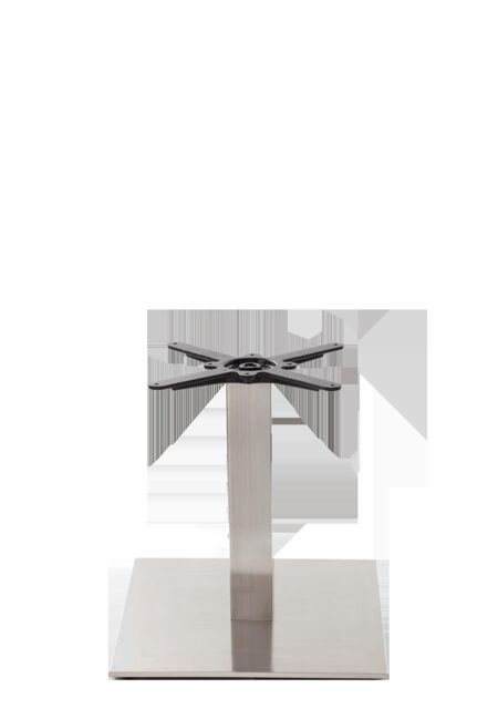 netfurniture Square Stainless Steel Table Base - Large - Coffee Height - 480 Mm in Silver