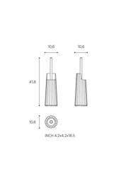 Cosmic Toilet brush, Brown Design, Avenir Collection in Terracotta - thumbnail 7