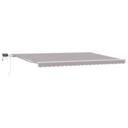 Berkfield Home Manual Retractable Awning with LED Light Grey 500x300 cm - thumbnail 2