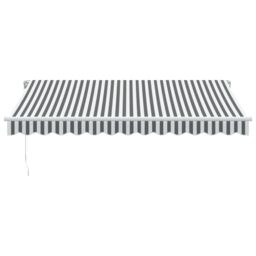 Berkfield Home Manual Retractable Awning Anthracite&White 350x250 cm - thumbnail 3
