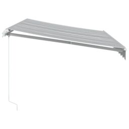 Berkfield Home Manual Retractable Awning Anthracite&White 350x250 cm - thumbnail 4