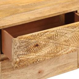 Berkfield Home TV Cabinet Solid Mango Wood 110x30x40 cm in Brown - Size: 110 x 30 x 40 cm - thumbnail 6