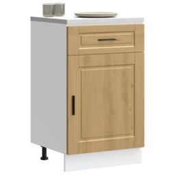 Berkfield Home Kitchen Base Cabinet¬†Porto Artisan Oak Engineered Wood in Brown - thumbnail 1