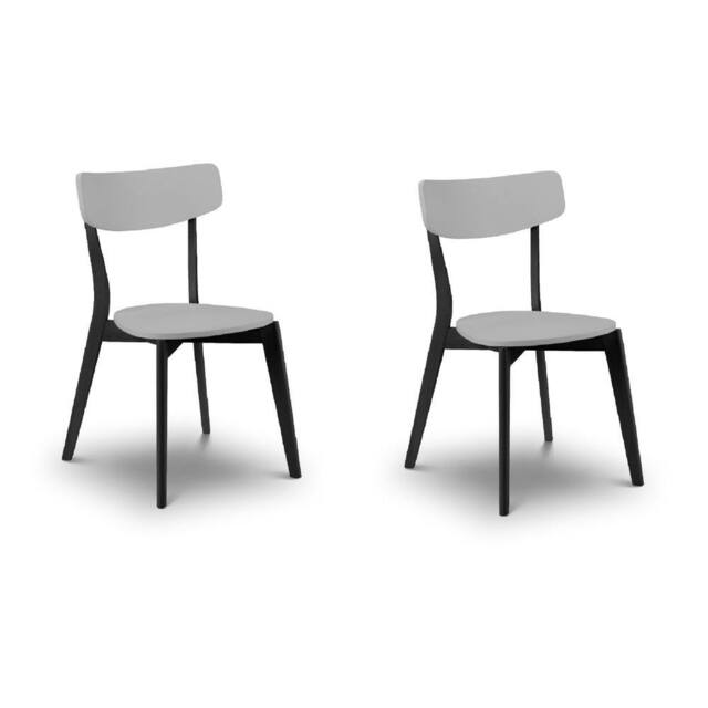 Cheshire Portland Premium Grey & Black Dining Chairs - Set of 2 - image 1