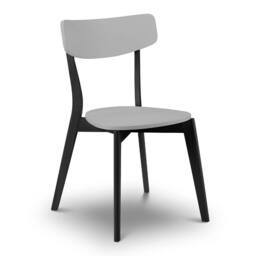 Cheshire Portland Premium Grey & Black Dining Chairs - Set of 2 - thumbnail 2